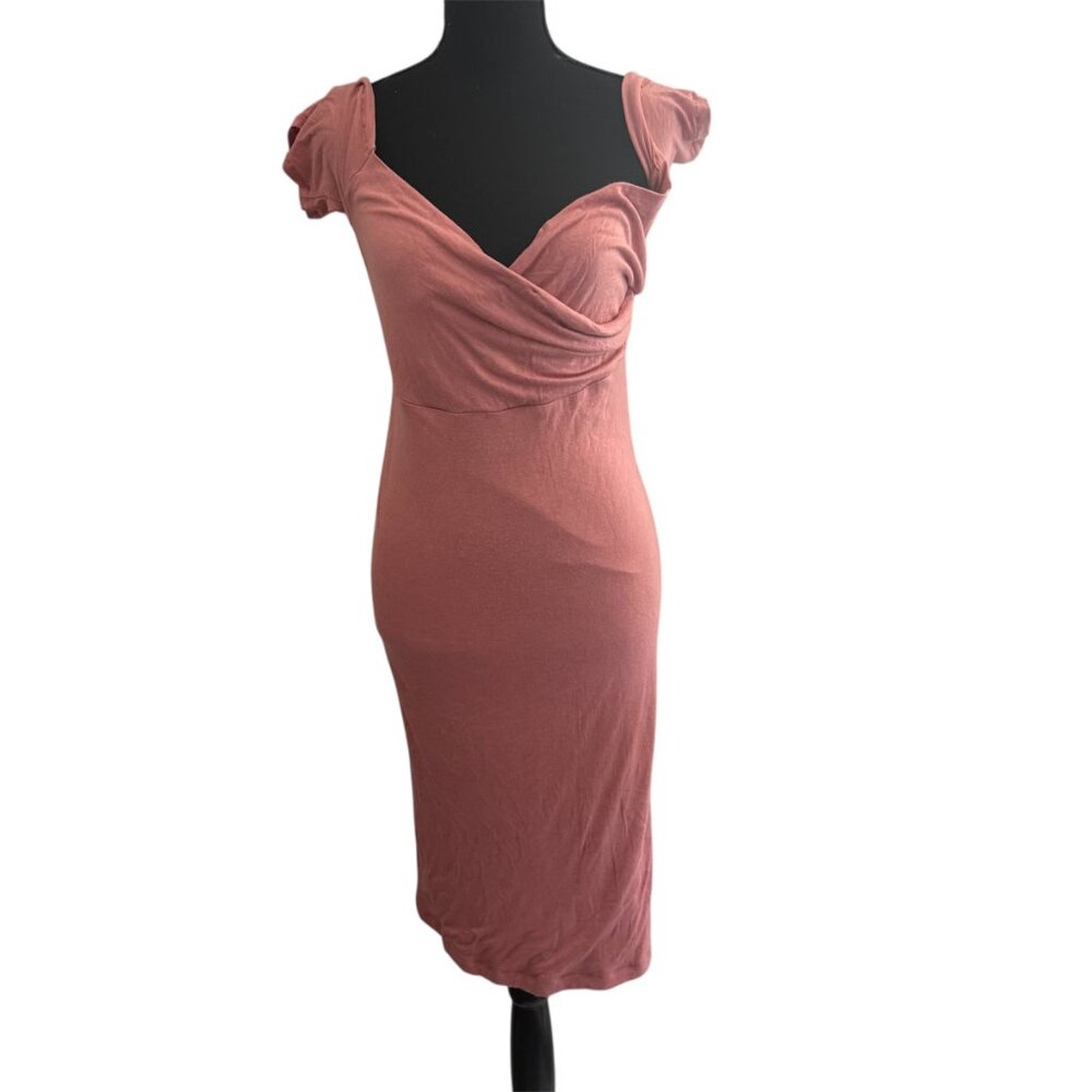 Sexy Mama Maternity Off-the-Shoulder Sweetheart Midi Maternity Dress 3